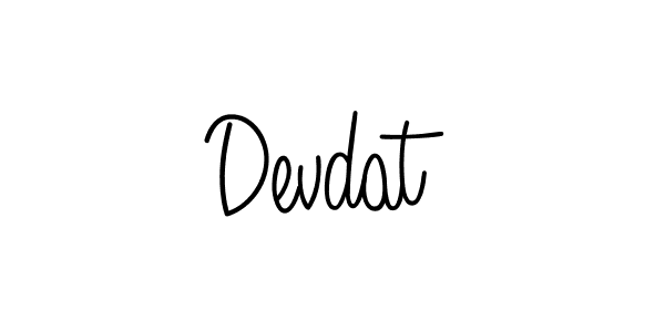 The best way (Angelique-Rose-font-FFP) to make a short signature is to pick only two or three words in your name. The name Devdat include a total of six letters. For converting this name. Devdat signature style 5 images and pictures png