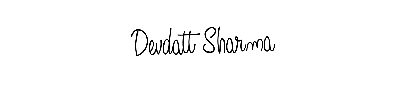 Make a beautiful signature design for name Devdatt Sharma. With this signature (Angelique-Rose-font-FFP) style, you can create a handwritten signature for free. Devdatt Sharma signature style 5 images and pictures png