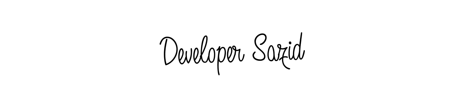 Design your own signature with our free online signature maker. With this signature software, you can create a handwritten (Angelique-Rose-font-FFP) signature for name Developer Sazid. Developer Sazid signature style 5 images and pictures png