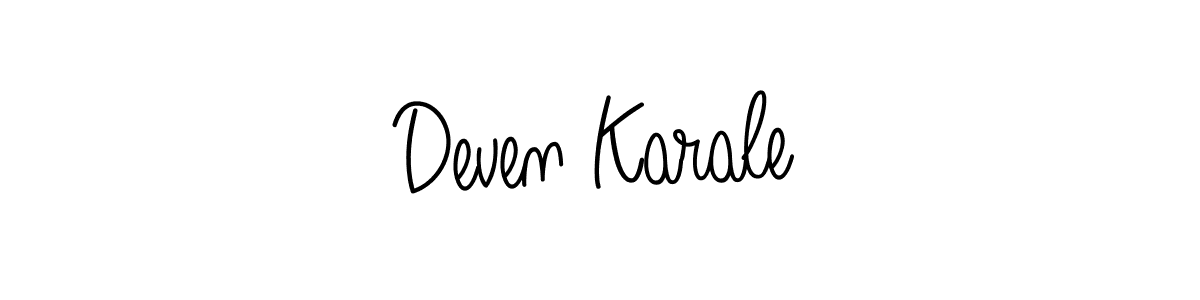 How to make Deven Karale signature? Angelique-Rose-font-FFP is a professional autograph style. Create handwritten signature for Deven Karale name. Deven Karale signature style 5 images and pictures png