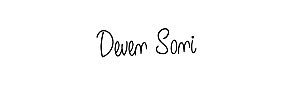 How to make Deven Soni signature? Angelique-Rose-font-FFP is a professional autograph style. Create handwritten signature for Deven Soni name. Deven Soni signature style 5 images and pictures png