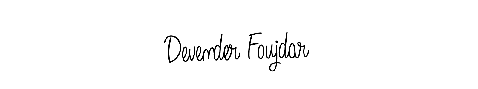 Design your own signature with our free online signature maker. With this signature software, you can create a handwritten (Angelique-Rose-font-FFP) signature for name Devender Foujdar. Devender Foujdar signature style 5 images and pictures png