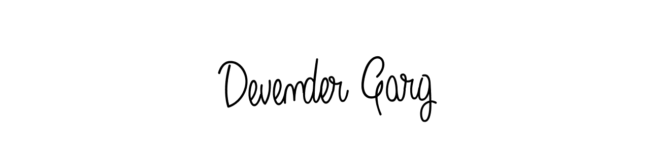 Use a signature maker to create a handwritten signature online. With this signature software, you can design (Angelique-Rose-font-FFP) your own signature for name Devender Garg. Devender Garg signature style 5 images and pictures png