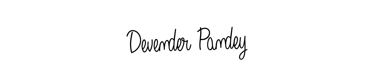 Use a signature maker to create a handwritten signature online. With this signature software, you can design (Angelique-Rose-font-FFP) your own signature for name Devender Pandey. Devender Pandey signature style 5 images and pictures png