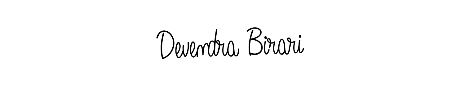 Make a beautiful signature design for name Devendra Birari. With this signature (Angelique-Rose-font-FFP) style, you can create a handwritten signature for free. Devendra Birari signature style 5 images and pictures png