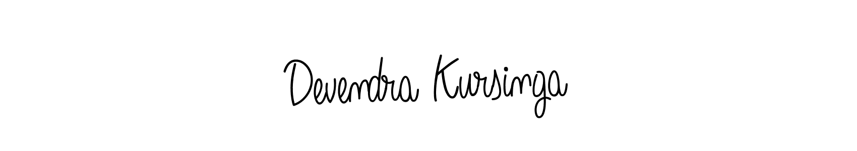 Create a beautiful signature design for name Devendra Kursinga. With this signature (Angelique-Rose-font-FFP) fonts, you can make a handwritten signature for free. Devendra Kursinga signature style 5 images and pictures png