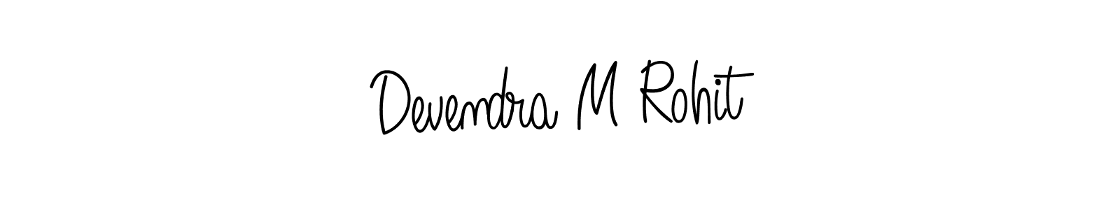 Create a beautiful signature design for name Devendra M Rohit. With this signature (Angelique-Rose-font-FFP) fonts, you can make a handwritten signature for free. Devendra M Rohit signature style 5 images and pictures png