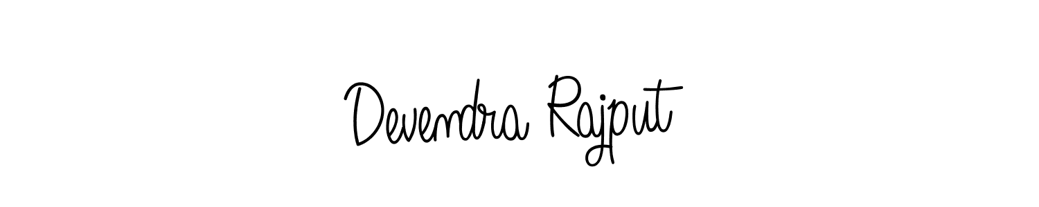 You should practise on your own different ways (Angelique-Rose-font-FFP) to write your name (Devendra Rajput) in signature. don't let someone else do it for you. Devendra Rajput signature style 5 images and pictures png