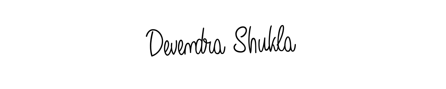 Create a beautiful signature design for name Devendra Shukla. With this signature (Angelique-Rose-font-FFP) fonts, you can make a handwritten signature for free. Devendra Shukla signature style 5 images and pictures png