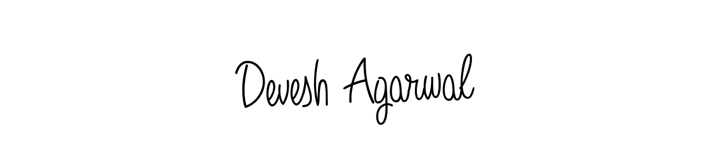 Devesh Agarwal stylish signature style. Best Handwritten Sign (Angelique-Rose-font-FFP) for my name. Handwritten Signature Collection Ideas for my name Devesh Agarwal. Devesh Agarwal signature style 5 images and pictures png