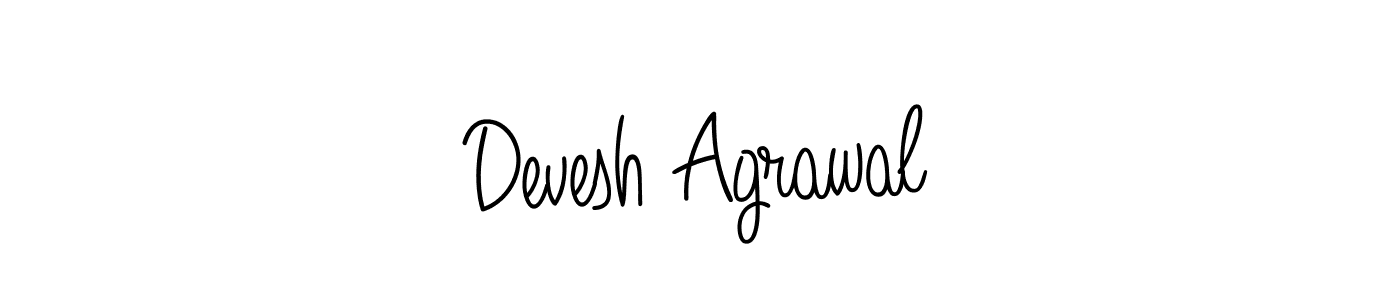Devesh Agrawal stylish signature style. Best Handwritten Sign (Angelique-Rose-font-FFP) for my name. Handwritten Signature Collection Ideas for my name Devesh Agrawal. Devesh Agrawal signature style 5 images and pictures png