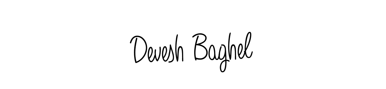 Use a signature maker to create a handwritten signature online. With this signature software, you can design (Angelique-Rose-font-FFP) your own signature for name Devesh Baghel. Devesh Baghel signature style 5 images and pictures png