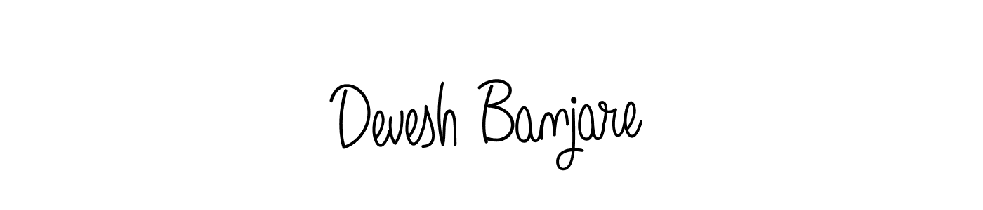 Devesh Banjare stylish signature style. Best Handwritten Sign (Angelique-Rose-font-FFP) for my name. Handwritten Signature Collection Ideas for my name Devesh Banjare. Devesh Banjare signature style 5 images and pictures png