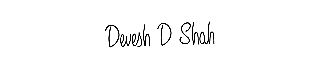 The best way (Angelique-Rose-font-FFP) to make a short signature is to pick only two or three words in your name. The name Devesh D Shah include a total of six letters. For converting this name. Devesh D Shah signature style 5 images and pictures png