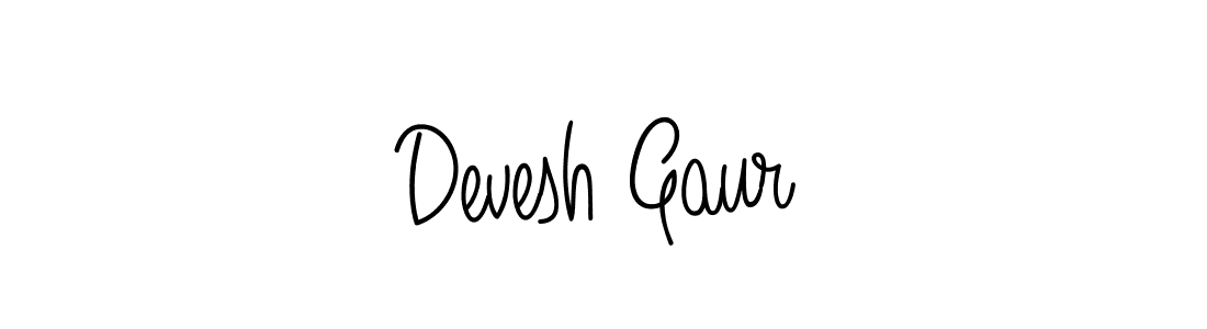 You should practise on your own different ways (Angelique-Rose-font-FFP) to write your name (Devesh Gaur) in signature. don't let someone else do it for you. Devesh Gaur signature style 5 images and pictures png