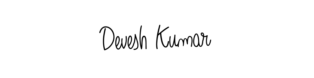 How to make Devesh Kumar name signature. Use Angelique-Rose-font-FFP style for creating short signs online. This is the latest handwritten sign. Devesh Kumar signature style 5 images and pictures png