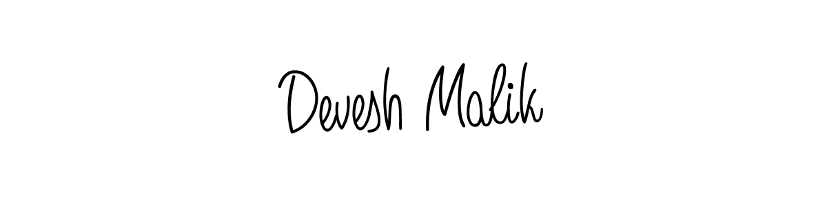 Devesh Malik stylish signature style. Best Handwritten Sign (Angelique-Rose-font-FFP) for my name. Handwritten Signature Collection Ideas for my name Devesh Malik. Devesh Malik signature style 5 images and pictures png