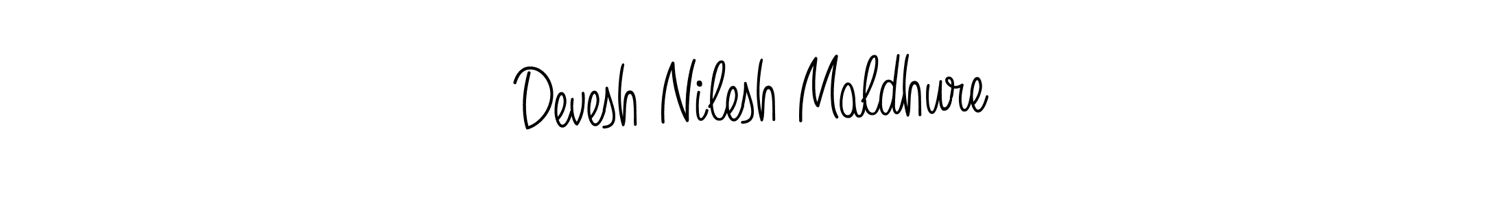 How to make Devesh Nilesh Maldhure name signature. Use Angelique-Rose-font-FFP style for creating short signs online. This is the latest handwritten sign. Devesh Nilesh Maldhure signature style 5 images and pictures png