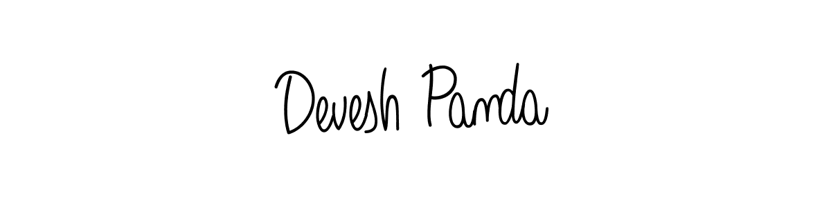 The best way (Angelique-Rose-font-FFP) to make a short signature is to pick only two or three words in your name. The name Devesh Panda include a total of six letters. For converting this name. Devesh Panda signature style 5 images and pictures png