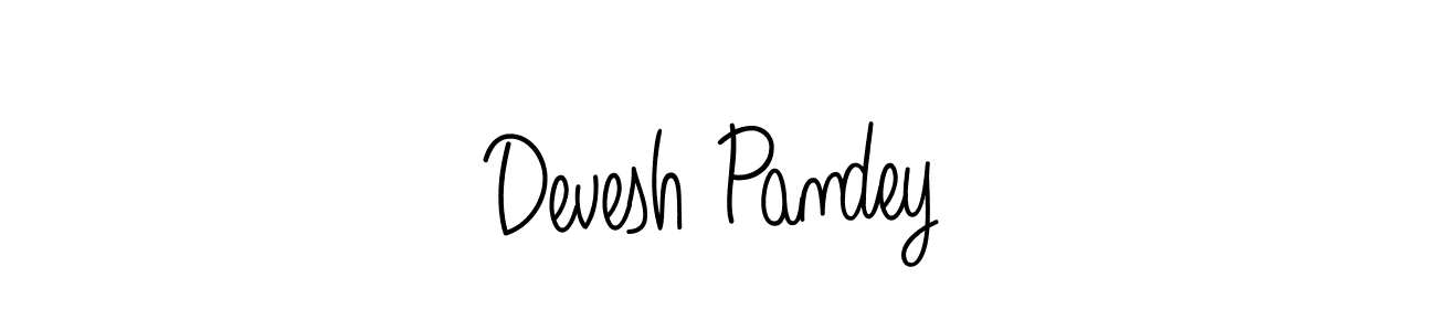 How to make Devesh Pandey signature? Angelique-Rose-font-FFP is a professional autograph style. Create handwritten signature for Devesh Pandey name. Devesh Pandey signature style 5 images and pictures png