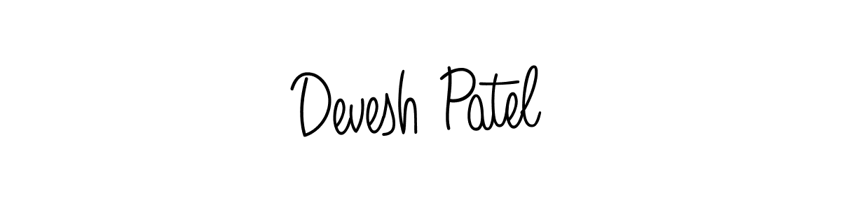 Design your own signature with our free online signature maker. With this signature software, you can create a handwritten (Angelique-Rose-font-FFP) signature for name Devesh Patel. Devesh Patel signature style 5 images and pictures png