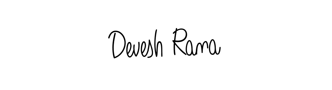 How to make Devesh Rana name signature. Use Angelique-Rose-font-FFP style for creating short signs online. This is the latest handwritten sign. Devesh Rana signature style 5 images and pictures png