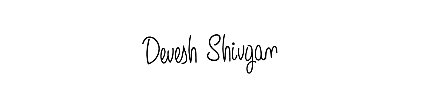Devesh Shivgan stylish signature style. Best Handwritten Sign (Angelique-Rose-font-FFP) for my name. Handwritten Signature Collection Ideas for my name Devesh Shivgan. Devesh Shivgan signature style 5 images and pictures png