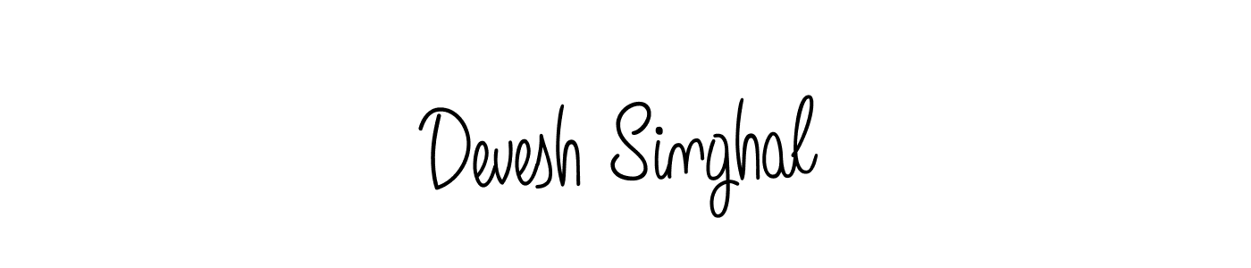 Devesh Singhal stylish signature style. Best Handwritten Sign (Angelique-Rose-font-FFP) for my name. Handwritten Signature Collection Ideas for my name Devesh Singhal. Devesh Singhal signature style 5 images and pictures png