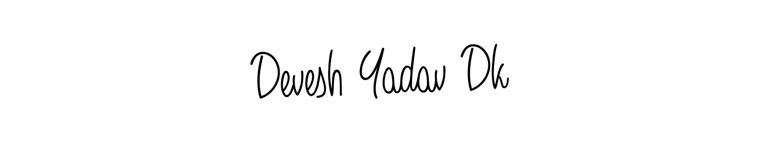 Create a beautiful signature design for name Devesh Yadav Dk. With this signature (Angelique-Rose-font-FFP) fonts, you can make a handwritten signature for free. Devesh Yadav Dk signature style 5 images and pictures png