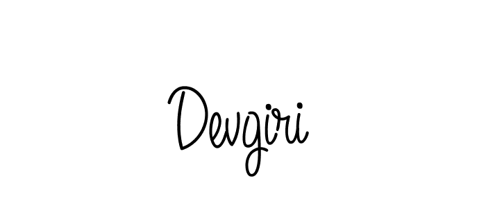 Design your own signature with our free online signature maker. With this signature software, you can create a handwritten (Angelique-Rose-font-FFP) signature for name Devgiri. Devgiri signature style 5 images and pictures png