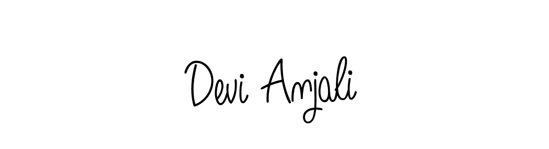 Use a signature maker to create a handwritten signature online. With this signature software, you can design (Angelique-Rose-font-FFP) your own signature for name Devi Anjali. Devi Anjali signature style 5 images and pictures png