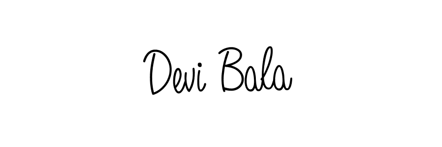 Design your own signature with our free online signature maker. With this signature software, you can create a handwritten (Angelique-Rose-font-FFP) signature for name Devi Bala. Devi Bala signature style 5 images and pictures png