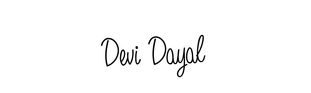 Make a beautiful signature design for name Devi Dayal. With this signature (Angelique-Rose-font-FFP) style, you can create a handwritten signature for free. Devi Dayal signature style 5 images and pictures png