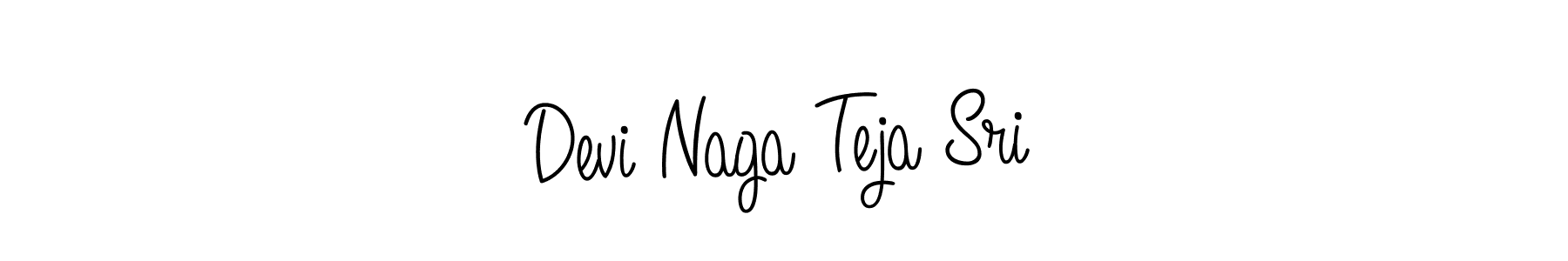 How to make Devi Naga Teja Sri name signature. Use Angelique-Rose-font-FFP style for creating short signs online. This is the latest handwritten sign. Devi Naga Teja Sri signature style 5 images and pictures png