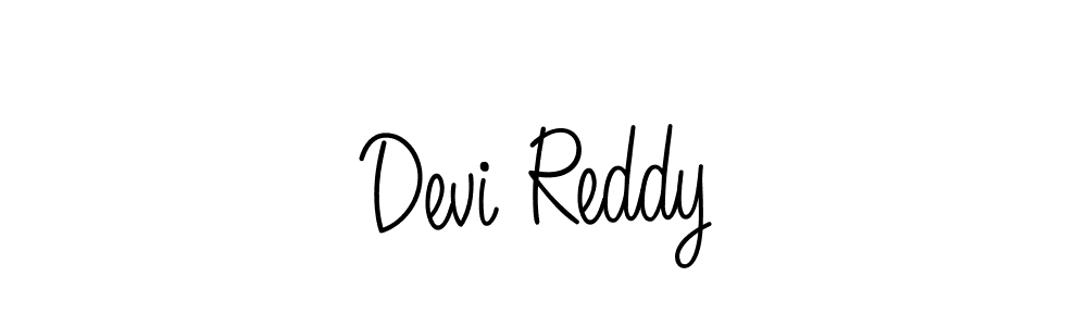 You should practise on your own different ways (Angelique-Rose-font-FFP) to write your name (Devi Reddy) in signature. don't let someone else do it for you. Devi Reddy signature style 5 images and pictures png