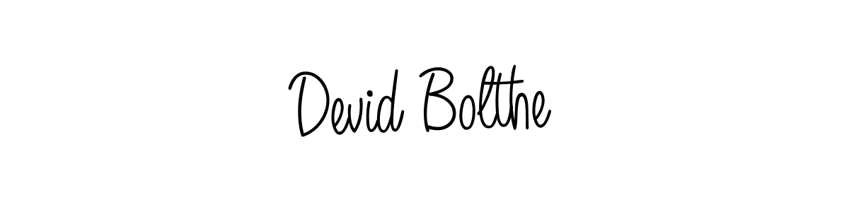 How to Draw Devid Bolthe signature style? Angelique-Rose-font-FFP is a latest design signature styles for name Devid Bolthe. Devid Bolthe signature style 5 images and pictures png
