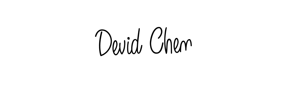 Devid Chen stylish signature style. Best Handwritten Sign (Angelique-Rose-font-FFP) for my name. Handwritten Signature Collection Ideas for my name Devid Chen. Devid Chen signature style 5 images and pictures png