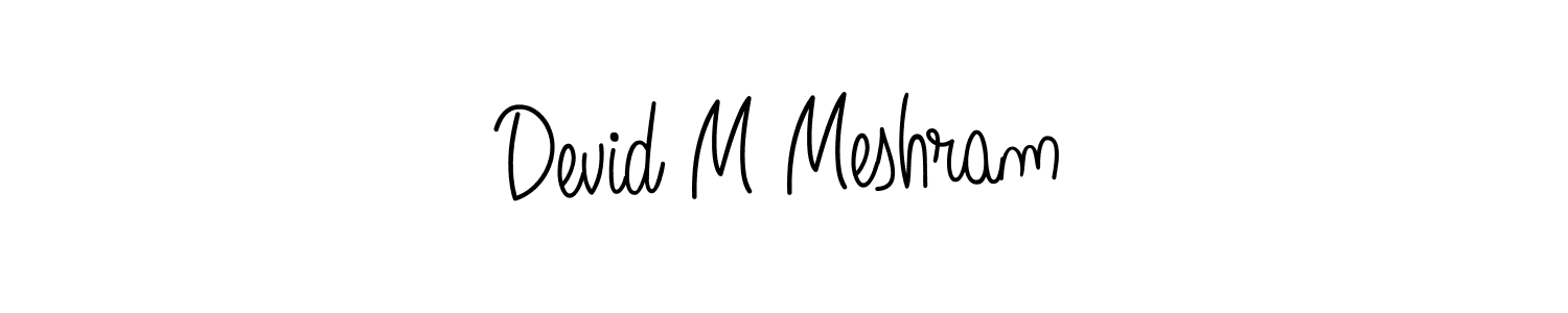 Create a beautiful signature design for name Devid M Meshram. With this signature (Angelique-Rose-font-FFP) fonts, you can make a handwritten signature for free. Devid M Meshram signature style 5 images and pictures png