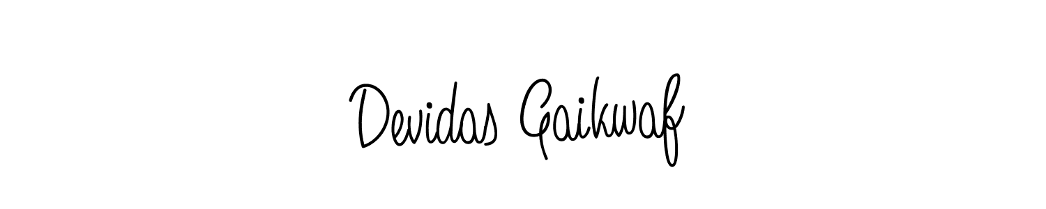 How to make Devidas Gaikwaf name signature. Use Angelique-Rose-font-FFP style for creating short signs online. This is the latest handwritten sign. Devidas Gaikwaf signature style 5 images and pictures png