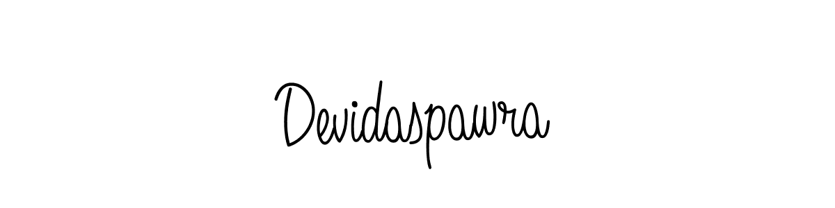Use a signature maker to create a handwritten signature online. With this signature software, you can design (Angelique-Rose-font-FFP) your own signature for name Devidaspawra. Devidaspawra signature style 5 images and pictures png