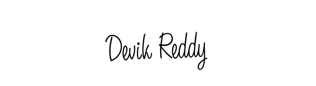 Design your own signature with our free online signature maker. With this signature software, you can create a handwritten (Angelique-Rose-font-FFP) signature for name Devik Reddy. Devik Reddy signature style 5 images and pictures png