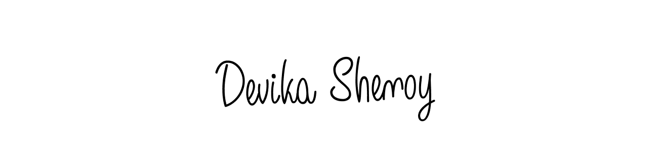 Devika Shenoy stylish signature style. Best Handwritten Sign (Angelique-Rose-font-FFP) for my name. Handwritten Signature Collection Ideas for my name Devika Shenoy. Devika Shenoy signature style 5 images and pictures png