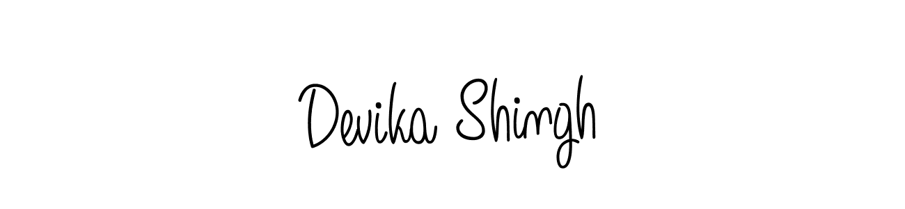 Use a signature maker to create a handwritten signature online. With this signature software, you can design (Angelique-Rose-font-FFP) your own signature for name Devika Shingh. Devika Shingh signature style 5 images and pictures png