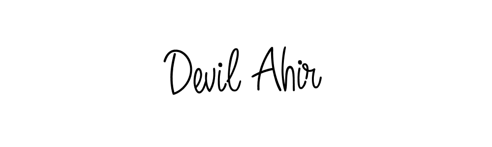 Also we have Devil Ahir name is the best signature style. Create professional handwritten signature collection using Angelique-Rose-font-FFP autograph style. Devil Ahir signature style 5 images and pictures png