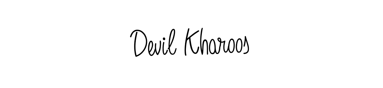 Design your own signature with our free online signature maker. With this signature software, you can create a handwritten (Angelique-Rose-font-FFP) signature for name Devil Kharoos. Devil Kharoos signature style 5 images and pictures png