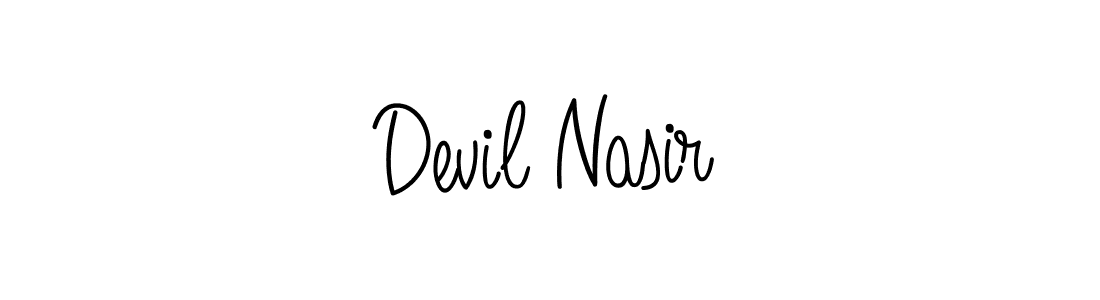 You should practise on your own different ways (Angelique-Rose-font-FFP) to write your name (Devil Nasir) in signature. don't let someone else do it for you. Devil Nasir signature style 5 images and pictures png