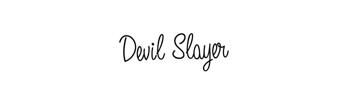 Create a beautiful signature design for name Devil Slayer. With this signature (Angelique-Rose-font-FFP) fonts, you can make a handwritten signature for free. Devil Slayer signature style 5 images and pictures png