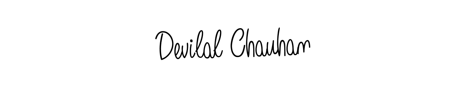 Design your own signature with our free online signature maker. With this signature software, you can create a handwritten (Angelique-Rose-font-FFP) signature for name Devilal Chauhan. Devilal Chauhan signature style 5 images and pictures png