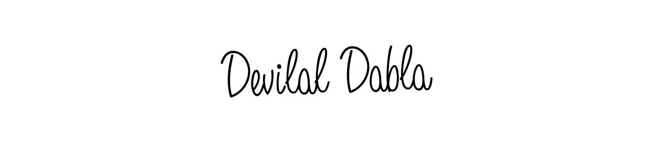 How to make Devilal Dabla signature? Angelique-Rose-font-FFP is a professional autograph style. Create handwritten signature for Devilal Dabla name. Devilal Dabla signature style 5 images and pictures png