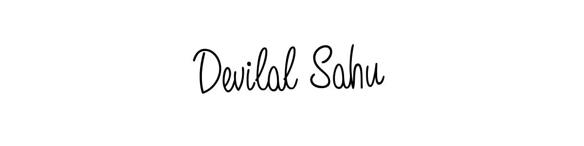 Design your own signature with our free online signature maker. With this signature software, you can create a handwritten (Angelique-Rose-font-FFP) signature for name Devilal Sahu. Devilal Sahu signature style 5 images and pictures png